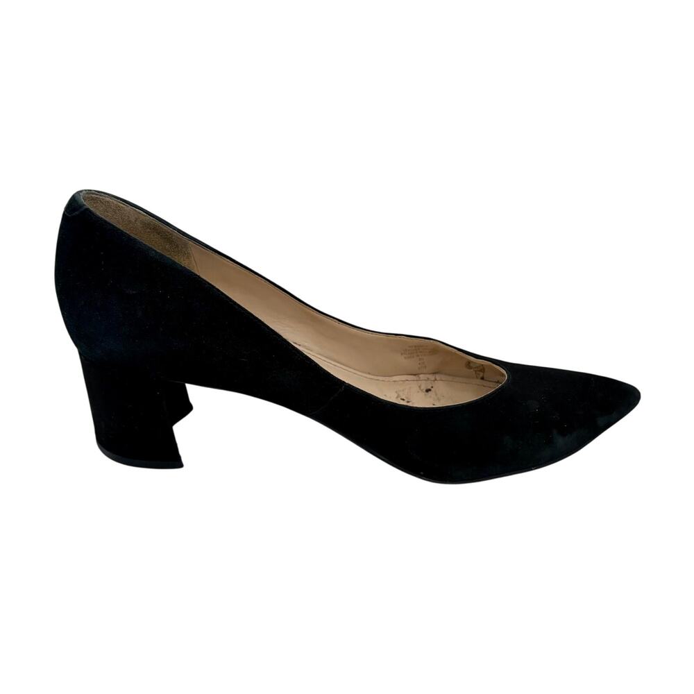 Marc Fisher Mana Black Suede Block Heel Pumps 8